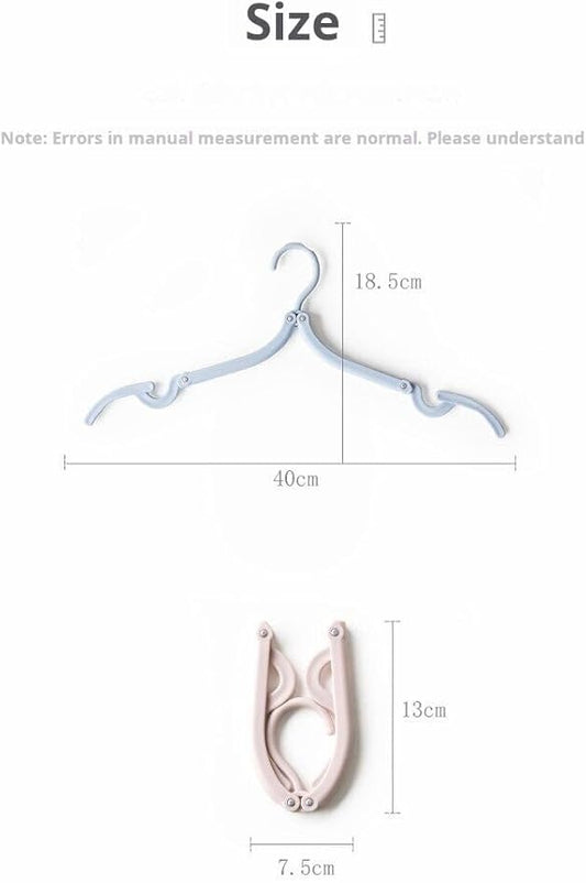 10 Pieces Travel Hangers Travel Accessories Portable Folding Clothes Drying Rack for Traveling(Colorful)