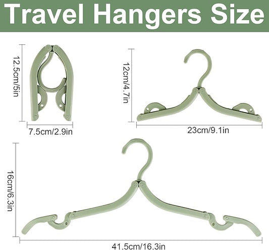 20 Pcs Foldable Travel Hangers for Suitcase, Portable Clothes Foldable Hanger for Travel, Retractable Clothes Hanger Drying Rack