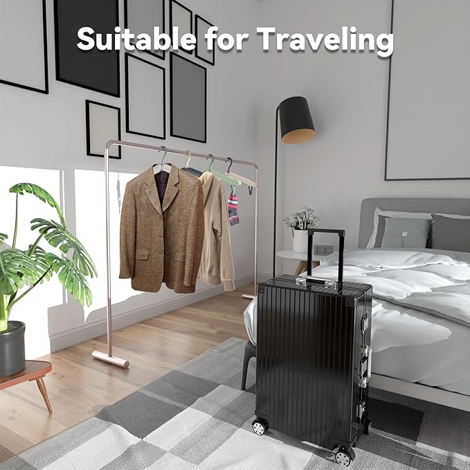 Collapsible Travel Hangers, 4-Pack Foldable Clothes Hangers with Hidden Clips & Storage Bag, ABS Plastic Space-Saver for Cruise, Suitcase, Home (4 Colors)